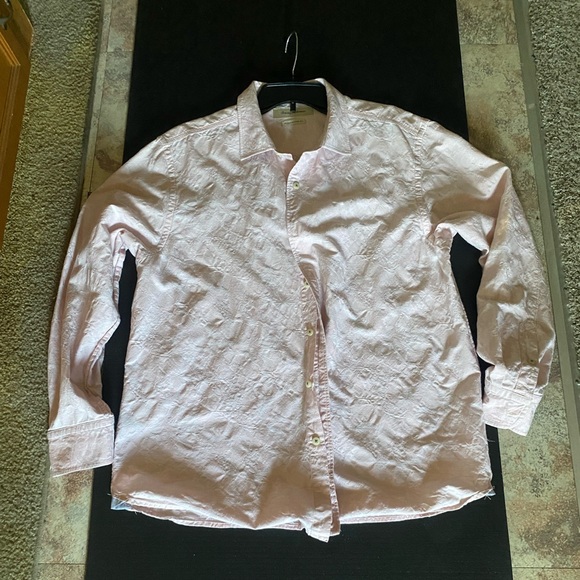 Tommy Bahama Pale Pink Floral Button Up |  Island Modern Fit | Cotton & Linen - Picture 1 of 4